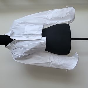 Shein white asymmetrical crop top